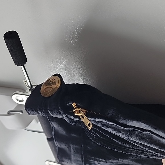 Vintage Moschino Jeans Crushed Velvet High Waisted Legging Trouser Pants - Picture 6 of 11